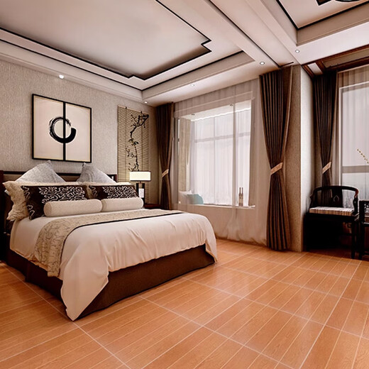Guiying imitation solid wood floor tiles living room and bedroom anti-slip ceramic tiles wood grain tiles 600X600 antique tiles balcony courtyard floor tiles 6630 600*600