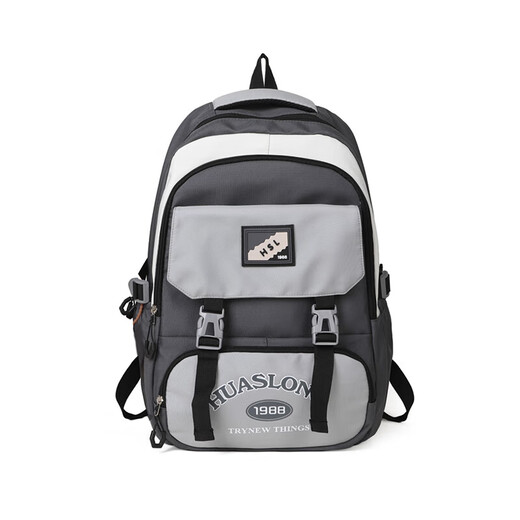 New burden-reducing junior high school backpack for junior high school students versatile ins style school bag college students high school students large capacity backpack gray