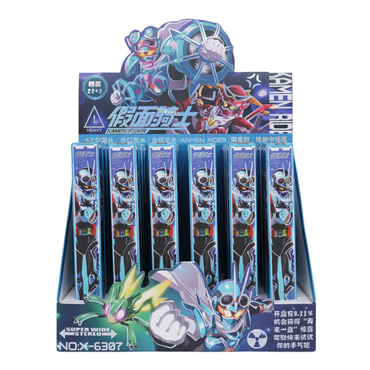 Chendu's new Kamen Rider Blind Box Pen Creative Cool and Handsome Japanese Anime Peripheral Stationery Press the neutral pen to quickly dry X-6227 Ji Kawa Blind Box Pen Random 6 0.5mm x Single