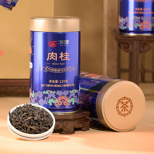 中茶海堤 老枞水仙肉桂大红袍茶叶岩茶福建乌龙茶自饮茶 【高香足火】肉桂125g*1罐