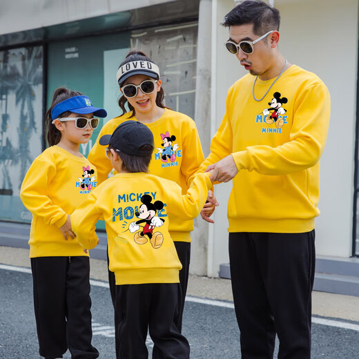 Ultraman Klein Blue Parent-Child Clothing Tres y Familia Cuatro 2025 Nueva ropa de otoño Atoño Algodón Pure Swein Swein Swein Sweet Mother and Child Set Venta caliente Manga larga Bee White Top 150 Girls