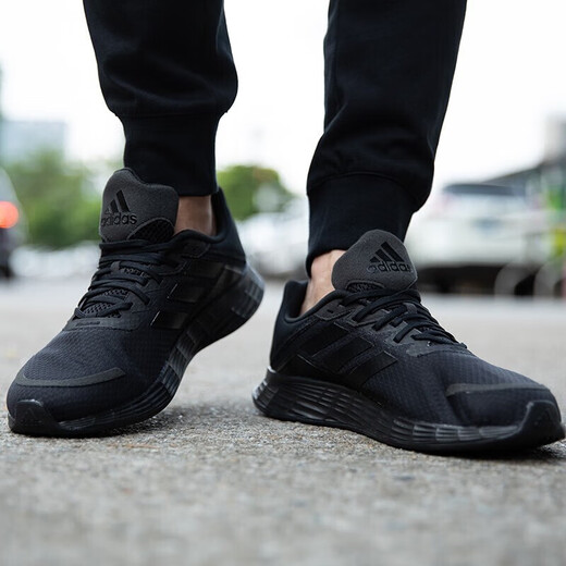 阿迪达斯 （adidas）跑步鞋男鞋女鞋2025夏季DURAMO SL低帮缓震运动鞋轻便透气休闲鞋 黑武士JQ9717黑色 36