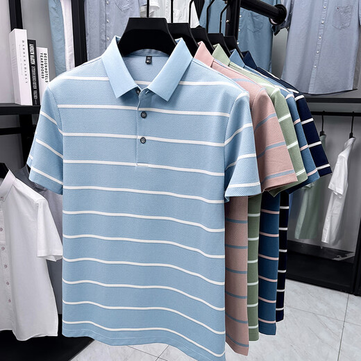 Camiseta de manga corta para hombres clásicos Camiseta de manga corta Polo Polo Paul Lapa de moda Camiseta Top Top de gran tamaño de moda