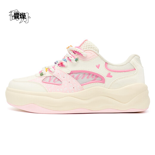 Jordan (Qiaodan) Jordan Chaussures basses basses pour femmes 2025 Summer Lightweight Remushing Cuir Surface Anti-Slip Us Usists Sports Chaussures QDL052253523 IVORY WHITE / BRORM 35