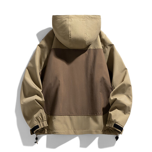 Baleno S&K Casual Jacket Men's 2025 New Autumn and Winter Velvet Hooded Jacket Men's Mountaineering Wear Outdoor Mountaineering Top Burgundy Regular L