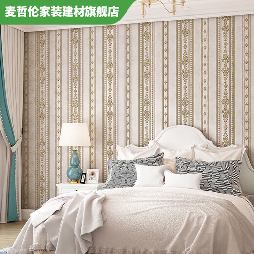 
Vinoa European style wallpaper precision pressing bedroom living room TV background wall 3D three-dimensional Damascus AB version wallpaper D style PE1105/meter gray (large flower style)