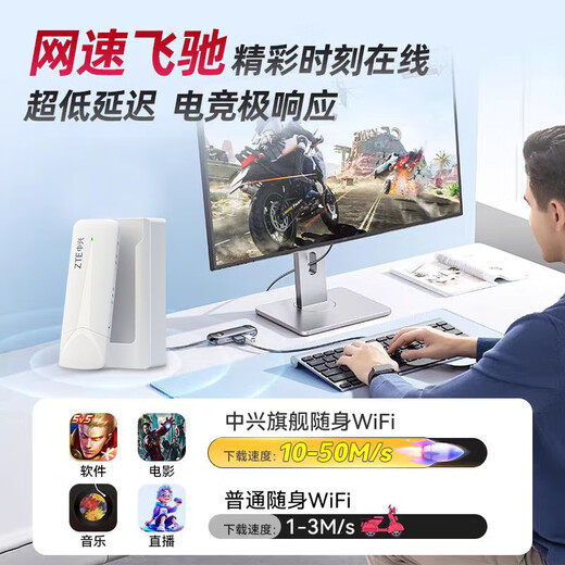 ZTE (ZTE) F30 portable wifi mobile wireless wifi card-free on-the-go car Internet card portable hotspot supports 5G/4G equipment router national general traffic 2025 model