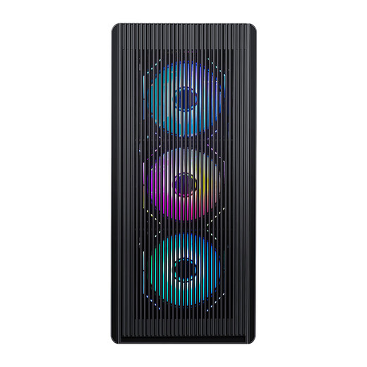 SAMA Kapibara M1 black desktop computer matx cooling main chassis with large air intake on the front panel/6 fan positions/240 water cooling positions/4 hard drive positions/Type-C reserved holes