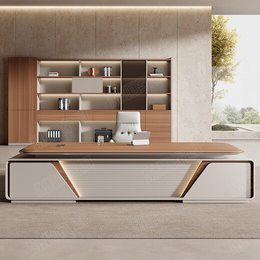 Hongheng boss desk office desk and chair combination simple and modern president desk leadership office furniture supervisor manager executive desk material sample