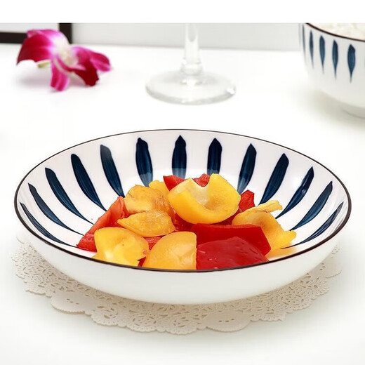 Chiba Ruyi Plate Household Beautiful Ceramic Tableware 1 7-inch Plate