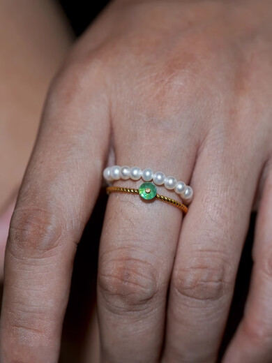 KUXAFONGFONG natural emerald Rubile Tanzanite diamond twisted open removable silver ring stacked tail ring Tanzanite No. 10 down