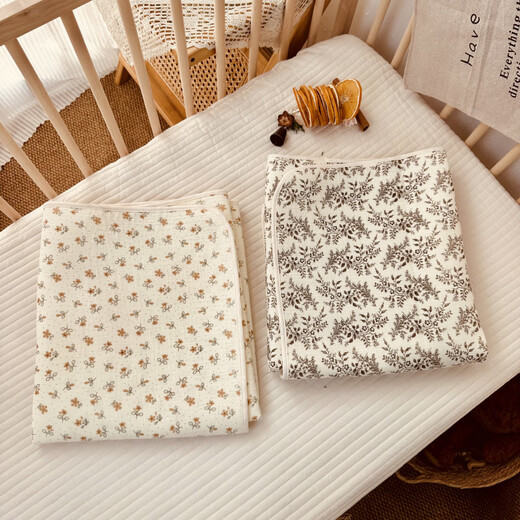 DEATKN German Diaper Pad Baby Waterproof Breathable Washable Diaper Large Size Baby Diaper Sheet Aunt Menstrual Pad Misty Forest + Yula Flower Language 2 Change Set 50x70cm