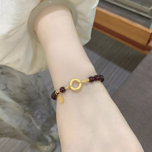 Chili New Gold Safety Bracelet Women's Gold 999 Small Gold Bead Bracelet as a Chinese Valentine's Day Gift for Girlfriend and Wife Main Picture Bracelet