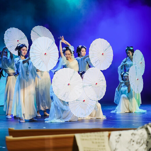The same dance umbrella props for the same style of the cat Rumengling classical dance performance for girls and children's ancient style umbrella props stage 13882cm Easy to open and close dance umbrellas