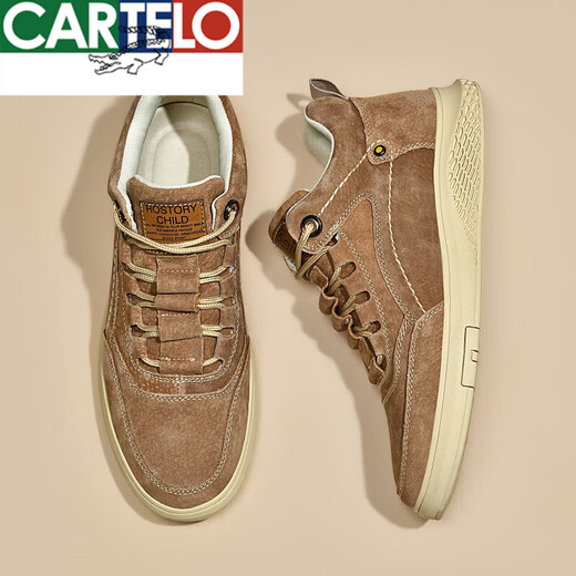 Zapatos para hombres de cartelo 2025 primavera y verano Nuevo tostado top top de mesa casual zapatillas de zapatillas de moda masculina hombres 983 color de arena 40