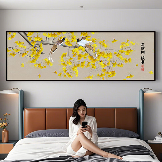 2025 new style self-adhesive stickers for bedroom bedside decoration with Jinshan Mountains for living room sofa background wall paper stickers with Jinshan Mountains for backing 180*60cm Comes with adhesive (printing frame)
