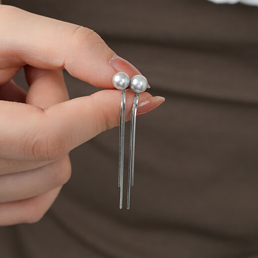 Dara seawater pearl earrings Jurchen multi-hemp strong light round two-wear earrings Chinese Valentine's Day gift for girlfriend and wife