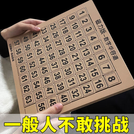 
ONEVAN Digital Huarongdao Children's Puzzle Development Toys Sliding Passage Puzzle Kindergarten Primary School Student Parent-Child Interaction 15 Grains of Cherry Blossom Powder (No Magnetic)