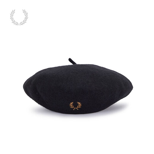 Fred Perry Men's Woolen Painter Hat 2025 Autumn New British Retro Literary Pumpkin Hat Beret BKX/Black One Size