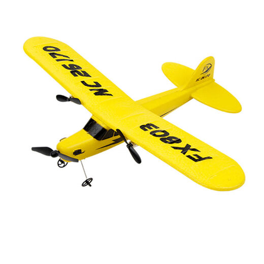 Avion de glissement à distance Grand modèle d'aile fixe résistante à la télécommande Hélicoptère Handle Fight Fighter de jouet pour enfants 803 Taille de mousse principale jaune 31x255x8cm Standard 1 Batterie