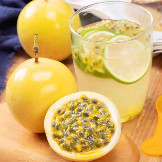 Guangxi Qinmi No. 9 Golden Passion Fruit Wancheng Seasonal Fresh Large Fruit Huangpiguo Milk Tea Shop Fruit 1 Jin Jin is equal to 0.5 kg, about 11-17 pieces, single fruit 30-45g