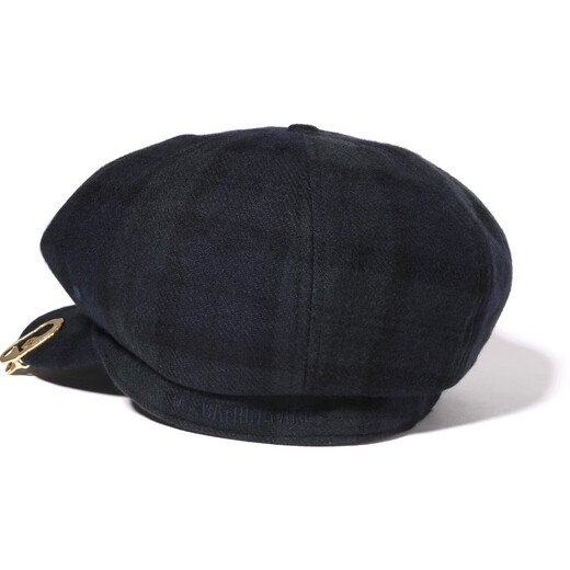 MR.BATHING APE accessories ape beard metal clip twill newsboy hat 180302N dark blue NYX one size F