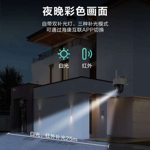 Hikvision Überwachungskamera 4G Solarkamera Überwachung lebenslanger verkehrsfreier 360-Grad-Panoramablast in Vollfarben Nachtsicht ländlicher Outdoor-Ballmonitor T1S4M Offizielle Standardkonfiguration