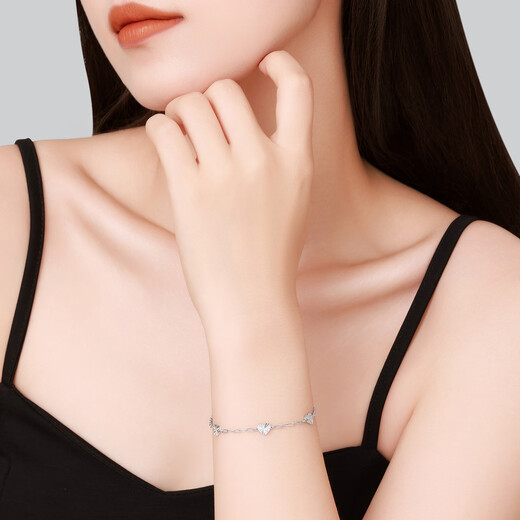 Chao Acer Love Platinum Bracelet for Women PT950 Hand Jewelry Stacked as a Birthday Gift for Girlfriend, Priced at 360 Yuan, 3.55g, Chain Length Approximately 16cm + Tail Chain