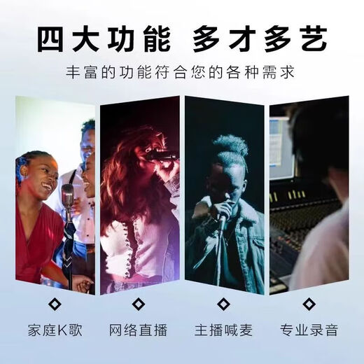 Senran Broadcast Bar Sixth Generation Mini Sound Card Set Mobile Live Broadcast Microphone Computer Notebook External Sound Card Live Broadcast Equipment K Song Kuaishou Douyin Eat Chicken Anchor Mai Singing Voice Changer Senran Y6 Audio Sound Card All-in-One Dual Microphone Set (Upgraded Version)