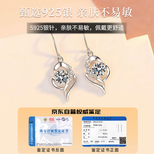 Crystal earrings for women 2025 new tassel earrings one week earrings silver needle earrings high-end birthday gift for girlfriend