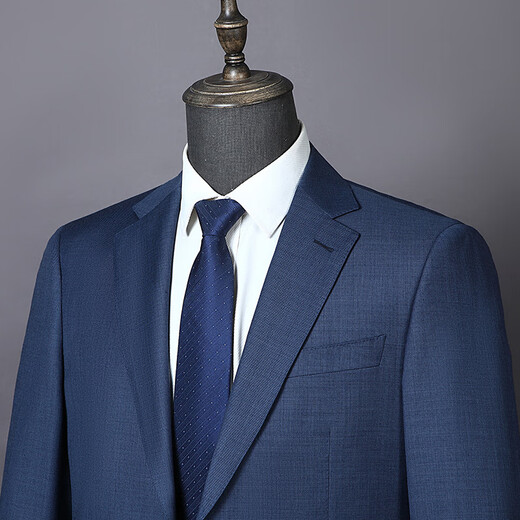 Wirpta high-end brand suit men's autumn and winter new worsted 100 wool business formal banquet dress wedding blue (spot delivery) M 170