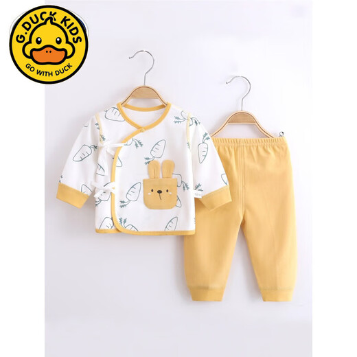 G.Duckkids Neugeborenes Baby Split Set reines Baumwollbaby Herbst Kleidung Herbsthose Neugeborene Mönch Vollmond Kleidung vier Saisons Baby Pyjamas 11155 Blau Four Seasons 52 (empfohlen für Neugeborene 8-10 Jin [Jin gleich 0,5 kg]))