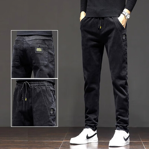 Hosen für Arbeiten für Männer tragen resistente lose elastische Sommerkonstruktionsstandorte mit Tränenfisch Denim Arbeitskleidung Arbeitsschutz Arbeit Hose 433 Grau [hohe Qualität] 4xl [Empfohlen 165-180jin [Jin ist 0,5 kg]]