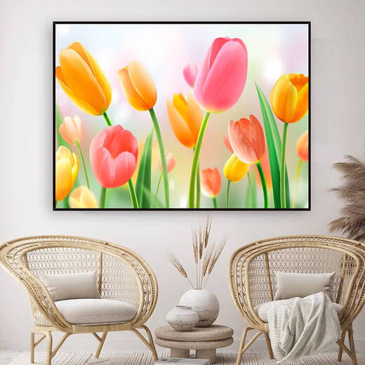 Yonghuan-Nachtaufkleber Wandaufkleber Wohnzimmer Hintergrund Wanddekoration Malerei Selbstkleblicher Wandmalerei Schlafzimmer Schlafzimmer Schlafzimmer Homestay Aufkleber Tapete wasserdichte Tulpe-th-1349 Ultra-kleiner Breite 55x Höhe 40 cm