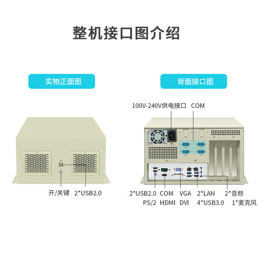 Yuechangsheng Zhuoling-micro mini embedded wall-mounted high-performance visual robot industrial computer 13th generation/i5-13400 8G memory + 1TB mechanical hard drive