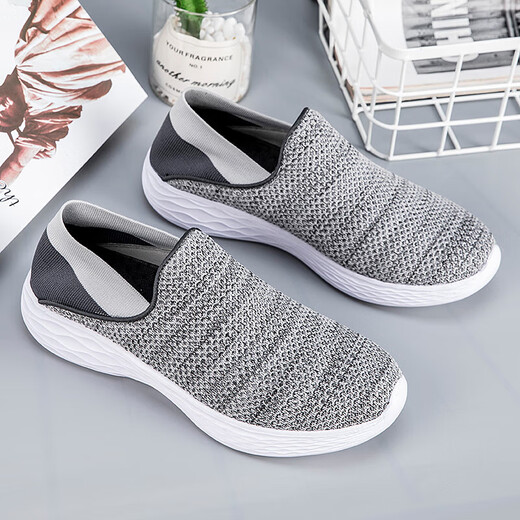
Four Seasons Old Man Shoes Mesh Breathable Large Size Walking Shoes Two-Wear One-Part Shoes Parents Shoes Heels Bun Toe Half Slippers XE-9901 Purple 41