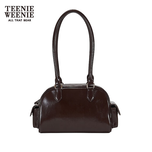 
Teenie Weenie [Same Model for Zhao Lusi] Bear Women's Shoulder Bag 2025 Fall New Retro Boston Bag Brown FRE