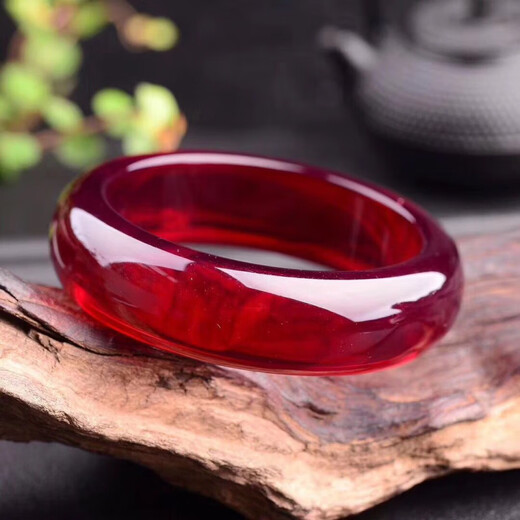 DL 1998 Fat Donglai same style beeswax blood amber bracelet red amber ladies gift chicken fat red ethnic style hand jewelry blood amber bracelet width 17.5MM inner diameter 58MM