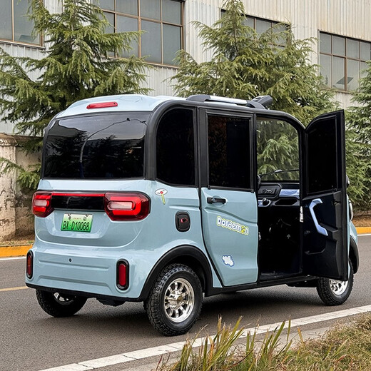 New Laotoule four-wheeled electric car for home use small fully enclosed air-conditioned elderly ladies battery scooter new energy adult Laotoule low-speed four-wheeled battery car special price 60V80A lithium battery life 160 miles 60V