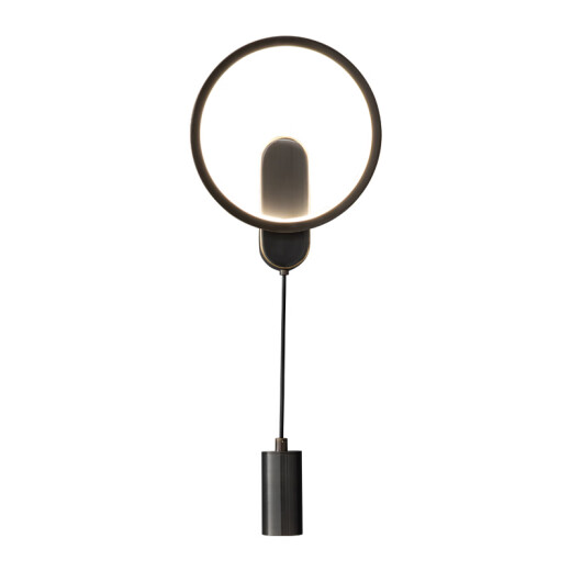 Huayi Luz de pared Fondo Corredor Entrada de la sala de estar Bedside Bundside Light Led Voice Control Smart Light YS854 Cobre 20 cm Luz de tres colores