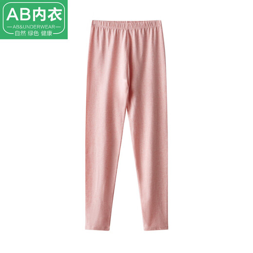 AB秋裤女纯棉保暖裤春秋青年弹力棉打底薄款内穿纯色全棉毛裤R655 桔色 L