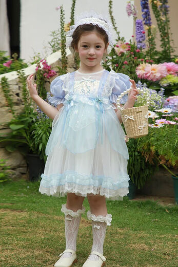 Girls 2025 Spring New Frozen Princess Elsa Dress Girls Fashionable Knited Picture Color 100