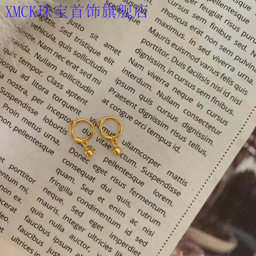 XMCK Old Phoenix does not need to take off mini small earrings, round bead earrings, women's pendant ear bones, 6mm gold earrings when sleeping