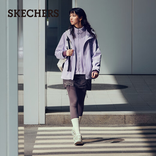 斯凯奇（Skechers）魔方2.0三合一冲锋衣女可拆卸抓绒内胆防水防风外套运动户外保暖