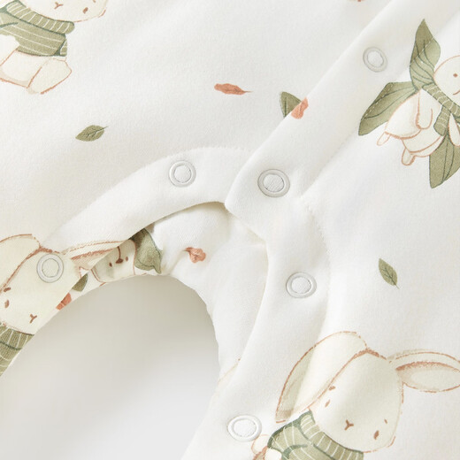 童泰（TONGTAI）婴儿连体秋冬宝宝夹棉衣服儿童对开爬服TS43D210-DS绿色80cm