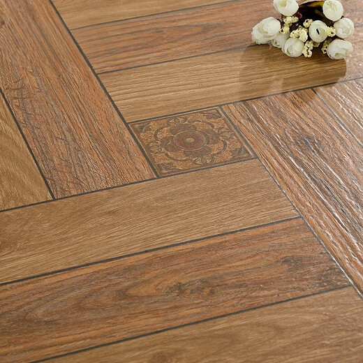 Guiying imitation solid wood floor tiles living room and bedroom anti-slip ceramic tiles wood grain tiles 600X600 antique tiles balcony courtyard floor tiles 6630 600*600
