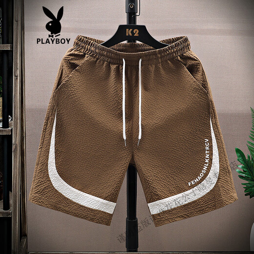 
Playboy (PLAYBOY) casual shorts men's summer thin style 2025 new style loose trendy sports quick-drying youth five-point pants 3519 meters white M