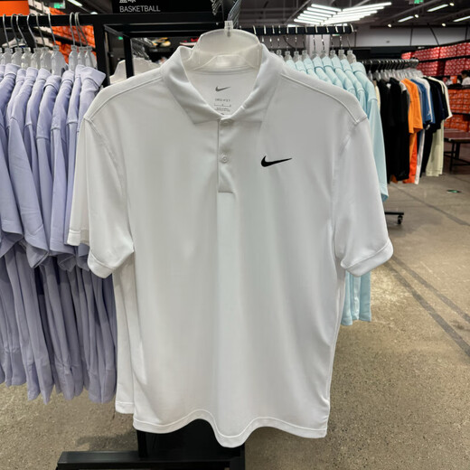 Nike (Nike) Schnelltrocknendes Olo-Shirt-Revers-Kurzärmel-Sommersport-T-Shirt Atmungsaktives Tennis-Tennis-Tennis weiß FN3895-100 reines Baumwollstrick lose und transparent S 100-120jin [Jin gleich 0,5 kg]