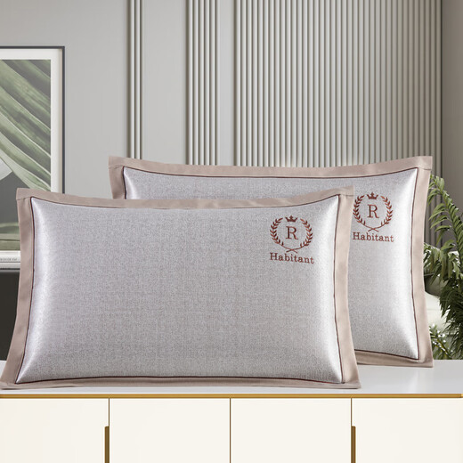 Caja de almohada de seda de hielo de verano de Summer XI Caja de almohada de almohada de almohada de almohada de verano de dos lados de doble cara Casa de almohada de ratán individual para adultos un par Vínculos de hielo 679-7 Funda de almohada de bosque morado (un par) x '48cm*74cm