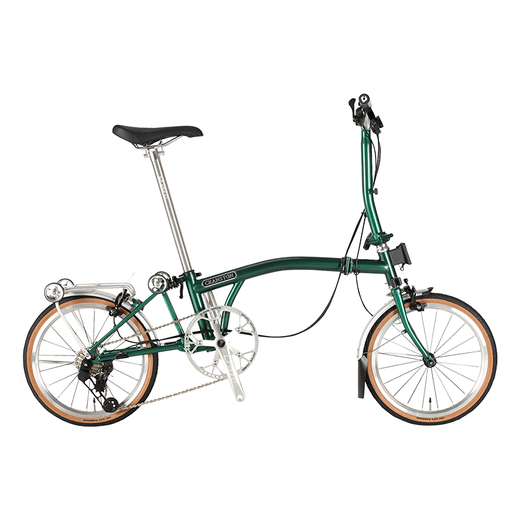 Armida official direct sales CRANSTON three-fold retro commuter adult men and women ultra-light 16-inch 7-speed small cloth CR7 postal green/Y handle 16 inches x 16 inches
